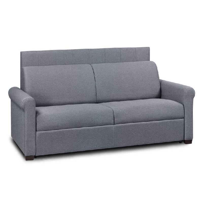 CANAPÉ 2- BELLE EPOQUE CANAPEXPRESS  LATTES 120CM MATELAS MÉMORY  22CM TÊTE DE LIT INTÉGRÉE  VELOURS  BLEU NAVY_0