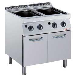 Cuiseur à pâtes gaz 2x 24,5 litres sur armoire - sans paniers - modèle G17/CPA8-N_0
