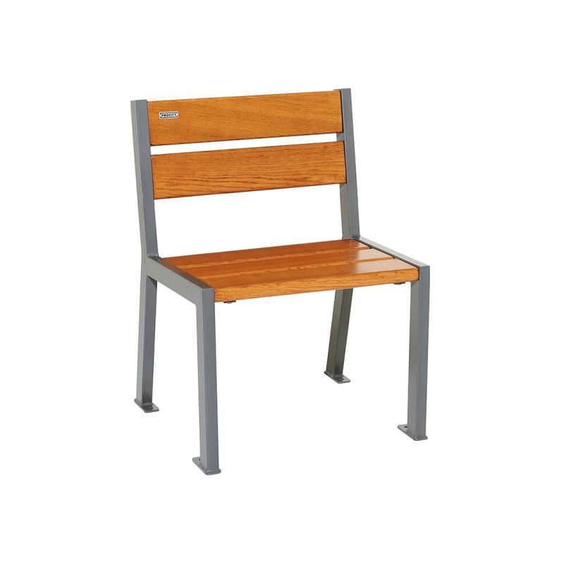 Fauteuil bois et acier Silaos® 5 lames - Design moderne 2021 - Réf : 209500.Gpro.Chec_0