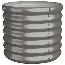 Helloshop26 - Jardinière bac lit surélevé plantes fleurs terrasse jardin de jardin acier enduit de poudre 40 x 40 x 36 cm gris 02_0038569 - 3000217_0
