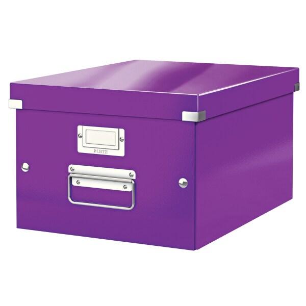 LEITZ Lot de 6 Boîte de rangement Click & Store Wow, format A4, coloris violet - violet 60440062_0