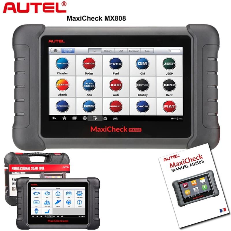 Maxicheck mx808 - valise de diagnostic auto - autel france - 7 pouces_0