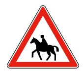Panneau routier type A15c - Passage de cavaliers - Signalisation de danger_0