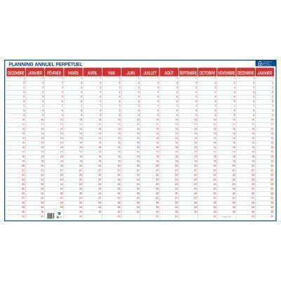 Planning  souple 14 mois perpétuel PVC souple 60x99cm_0