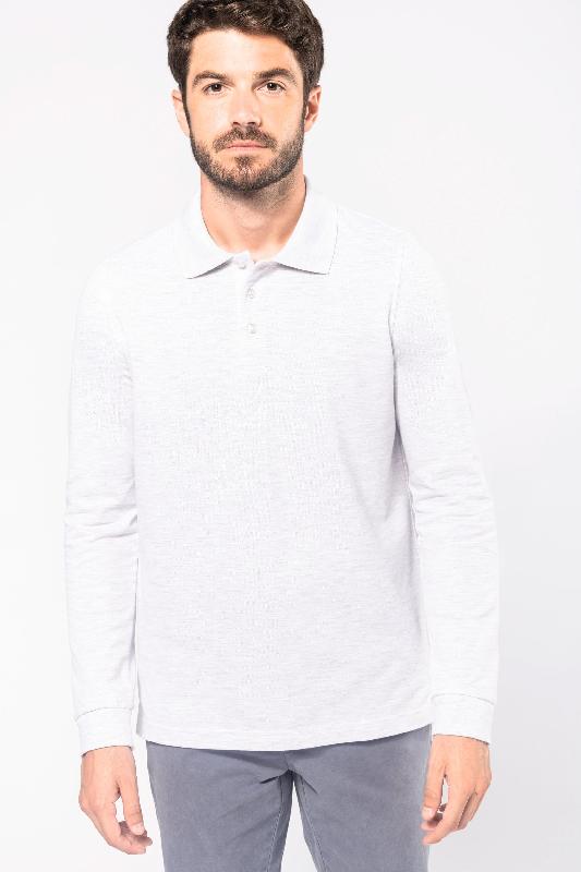 Polo manches longues homme - Réf: K243 - 100% coton - Lavable 60°C - Marque Kariban - Différents coloris et tailles disponibles_0