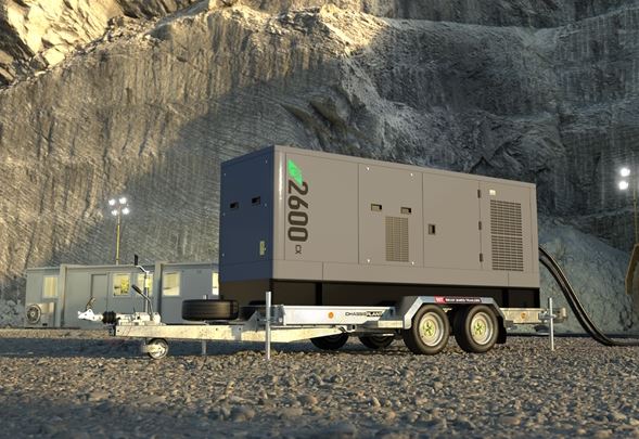 Remorque robuste avec traverses réglables pour générateurs à boulonner, citernes et engins - CHASSIS PLANT_0