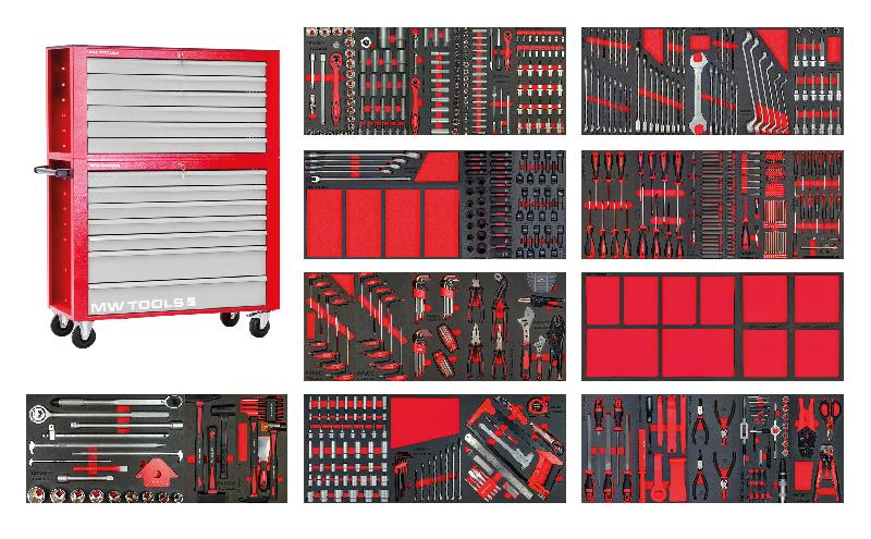 Servante d'atelier complète large avec coffre top XXL 729 outils MW Tools MWE799G36_0