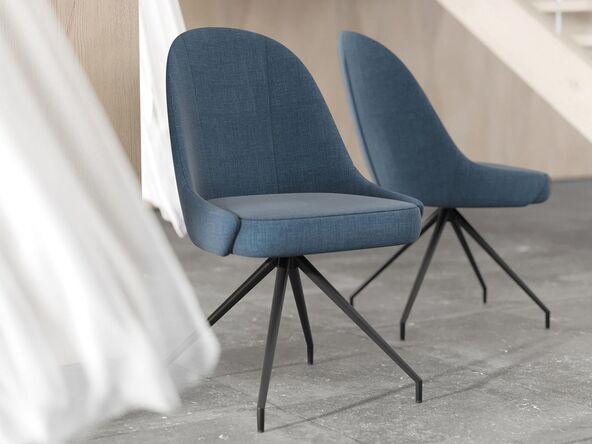 Lot de 2 chaises de réunion Moody avec assise fixe ou pivotante_0