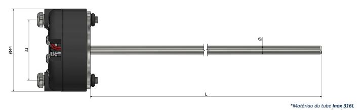 Thermistance avec tête de raccordement interchangeable - Transmetteur HI02 - PTC et NTC (-40°C à +200°C)_0