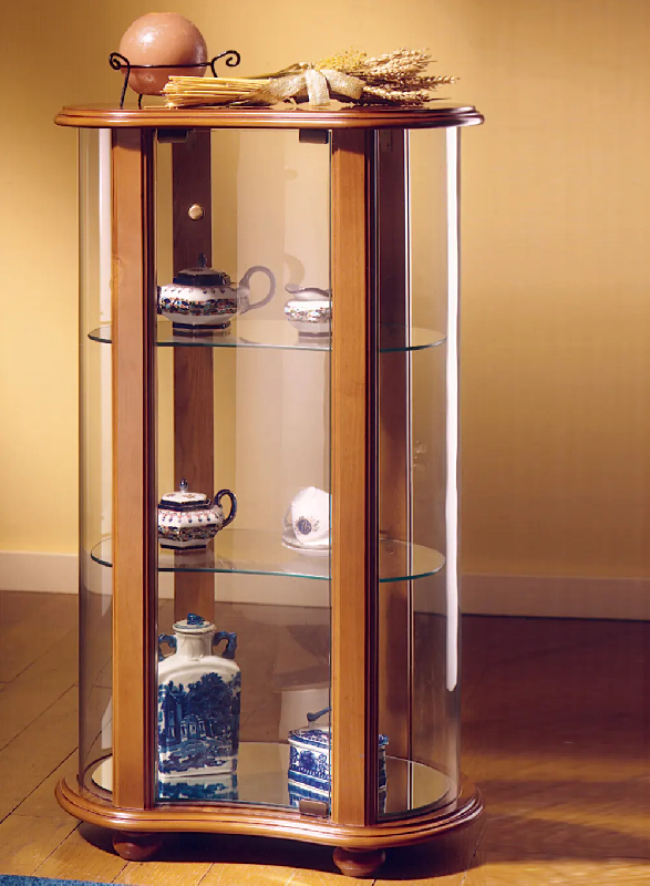 Vitrine bois cintrée dv14va - merisier_0