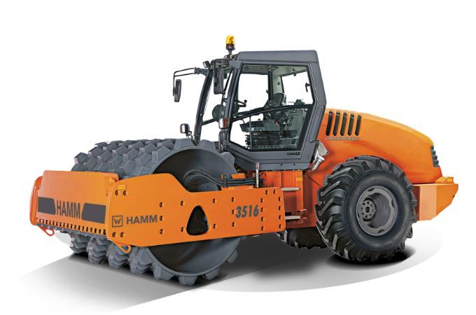 Compacteur monocylindre 3516 HT P H176 - Hamm - 15855 kg - Cylindre à pieds dameurs_0