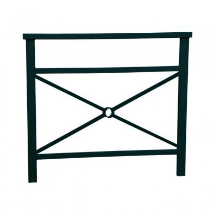 Barrière urbaine Venise - deux longueurs disponibles - poteaux en acier et cadre simple croix_0