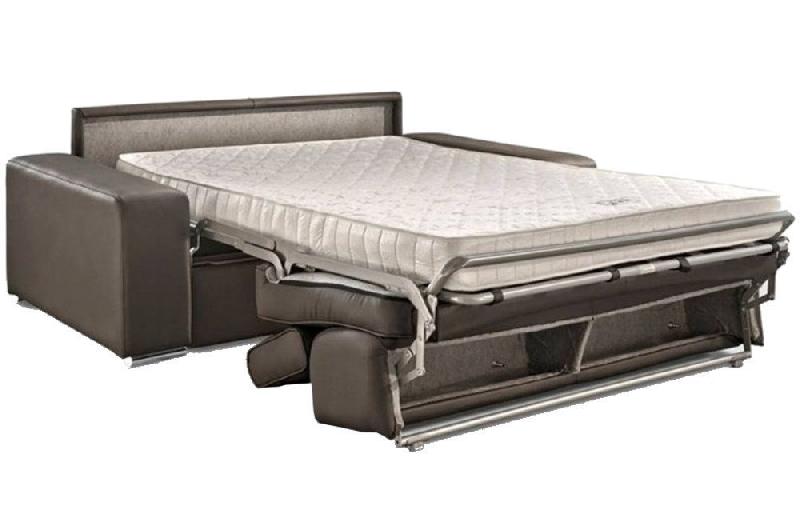 CANAPÉ LIT BOSTON CONVERTIBLE EXPRESS 140CM MATELAS 18 CM POLYURÉTHANE TAUPE_0