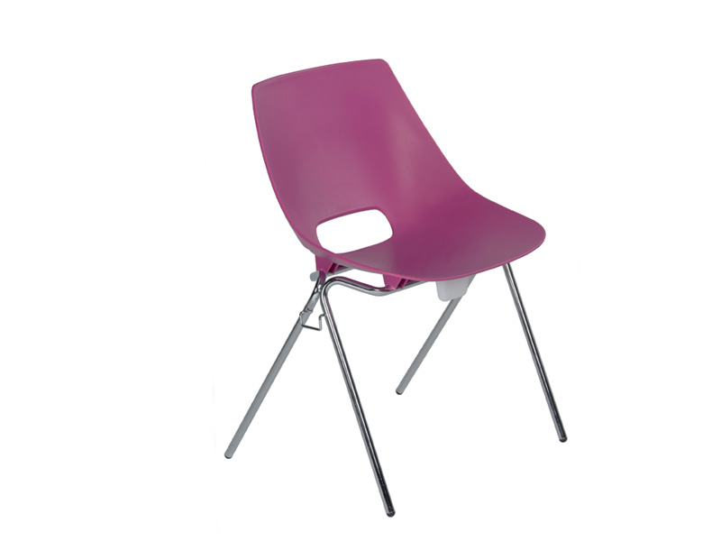 Chaise d'accueil Colors - 8 coloris - Structure en acier chromé - Coque en polypropylène_0