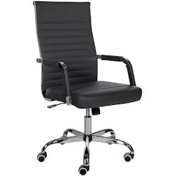 CLP Chaise de bureau Amadora avec hauteur réglable et Pied en métal Noir /Similicuir - noir polyester 310489_0