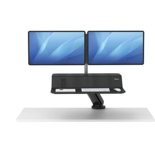 Fellowes station de travail assis-debout lotus rt écran double noir 8081601_0
