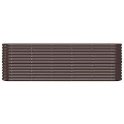 Helloshop26 - Jardinière bac lit surélevé plantes fleurs terrasse jardin de jardin acier enduit de poudre marron 02_0039552 - 3000218560911_0