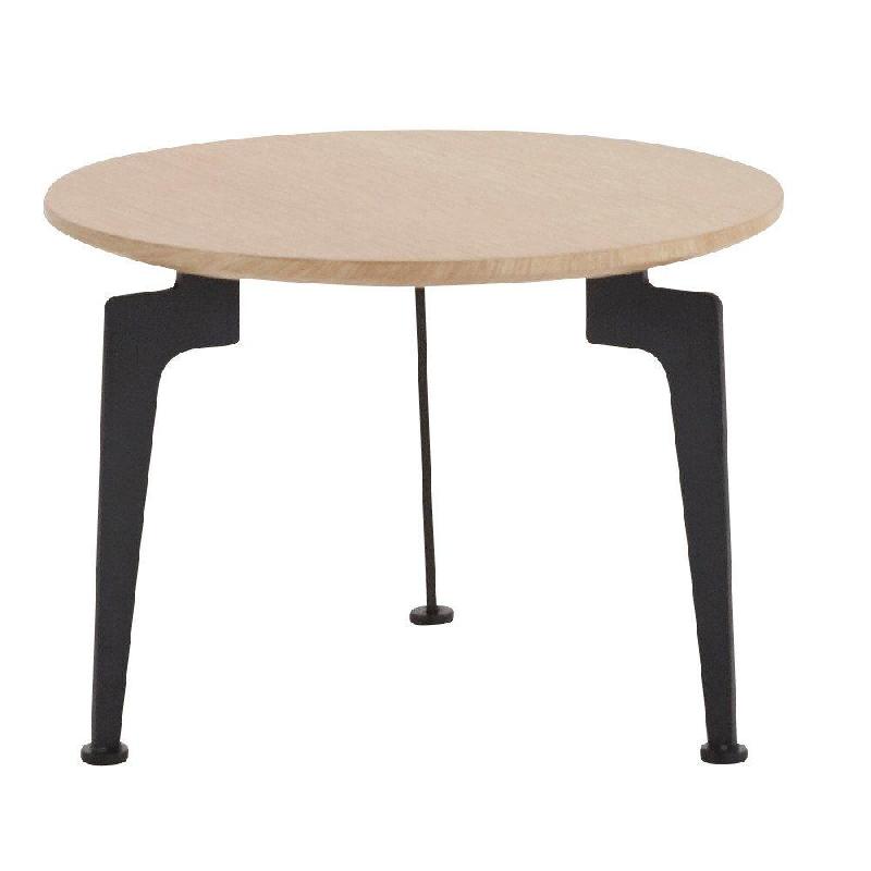 Innovation Living - Table basse design scandinave Laser taille M en chêne naturel et noir_0