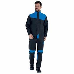 Lafont - Pantalon de travail avec poches genoux MUFFLER Gris Foncé / Bleu Azur Taille 2XL - XXL gris 3609705763066_0
