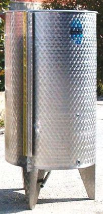 Oscar/B Olio Inox - Cuves à huiles et lubrifiants en acier inox AISI 304 avec fond conique - Pieds soudés H. 400 mm - Toscana Innox_0