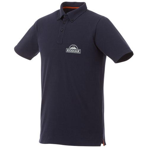 Polo boutonné manches courtes homme Atkinson 38104496 - tissu extensible 95% coton, 200 g/m²_0