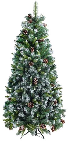 SAPIN DE NOËL ARTIFICIEL VERT ET BLANC 758 BRINS 1.80 M