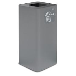 Stil Casa PURE conteneur de collecte des déchets, acier peint, 38x38xh. 80 cm, avec pictogramme magnétique, 100 litres, gris. - gris acier PU100F-G02_0