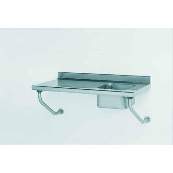 Table inox suspendue TS 15N - largeur 700 mm - bac à droite - longueur 1800 mm - Réf : 404936-44_0