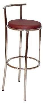 TABOURET DE BAR DÉCO CHROMÉ BORDEAUX