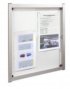 Vitrine d'affichage intérieur Média - élégante et économique - aluminium anodisé argent - 2 à 9 A4_0