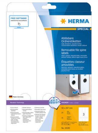 Étiquette classeur amovibles, a4, 59 x 297 mm - 10180_0