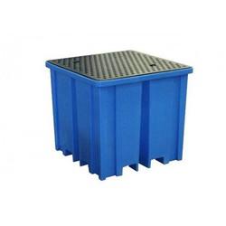 Bac de rétention en polyéthylène pour 4 fûts de 220L ou 1 IBC de 1000L - 1150L de capacité - Charge 3000kg_0