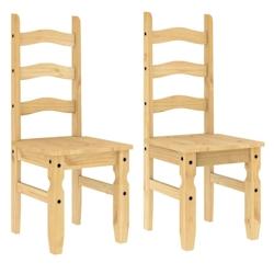 Décoshop26 - Set de 2 chaises de cuisine salle à manger 42 x 47 x 107cm en bois massif de pin DEC025495 - 3000255279579_0