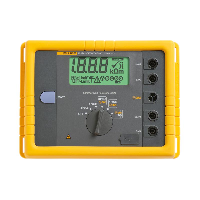 FLUKE-1623-2-KIT | Testeur de résistance de terre 20 000 ohms, piquets, bobines et sacoche de transport_0