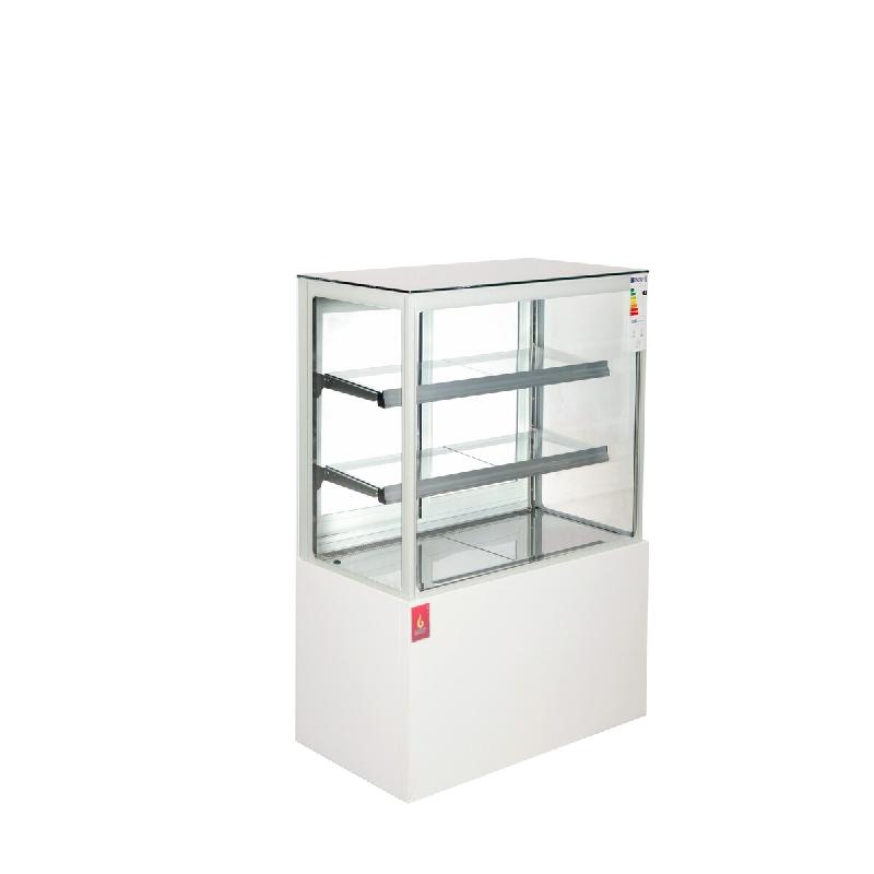 Gasfrit - Vitrine réfrigérée panoramique blanche avec 2 étagères 1500 x 660 x 1200 mm - blanc Verre en cristal GFH103_0