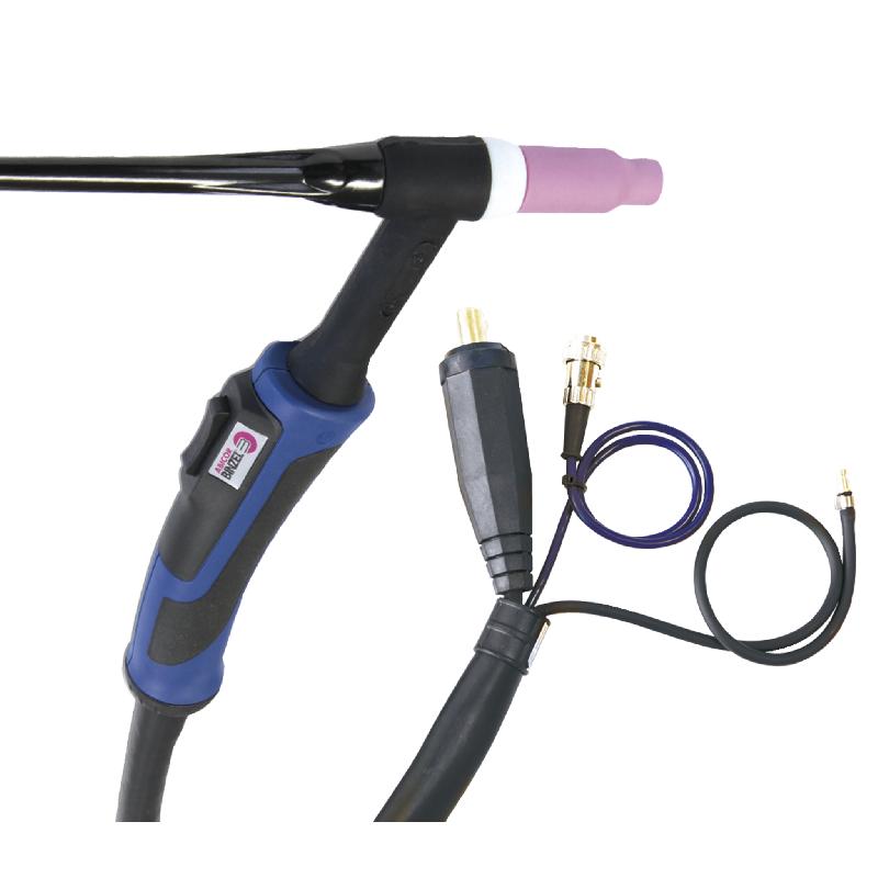 GYS - Torche TIG GRIP SR17 DB, 4 m, Connexion 10/25 - 046009 - Refroidissement à air - 140 A DC / 125 A AC - Facteur de marche 60%_0