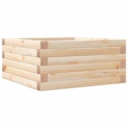 Helloshop26 - Jardinière bac lit surélevé plantes fleurs terrasse jardin 50 x 50 x 23 cm bois de pin massif marron 02_0037628 - 3000213910346_0