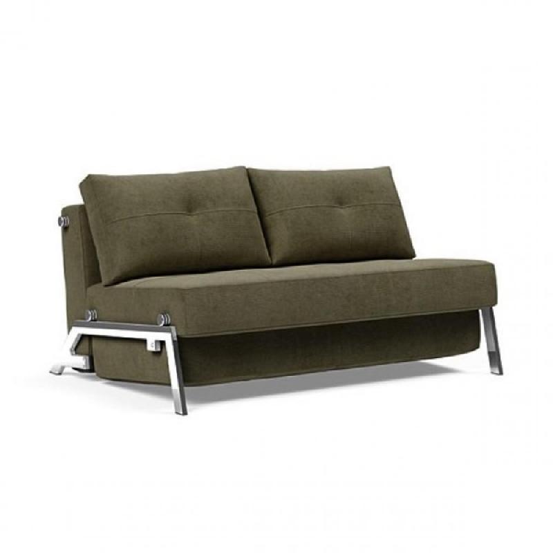 INNOVATION LIVING  CANAPÉ DESIGN CUBED 02 CHROME CONVERTIBLE 200*160 CM TISSU CORDUFINE PINE GREEN_0