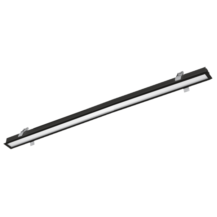 Luminaire linéaire encastré LED - TONECO 1200 - 36W, diffuseur opale PMMA microprismatique, style fin et épuré_0