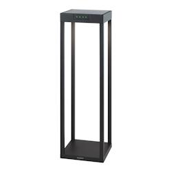 Lumisky Borne solaire LED blanc chaud RADIA MAXI aluminium éclairage puissant H50cm - noir 3666162009939_0