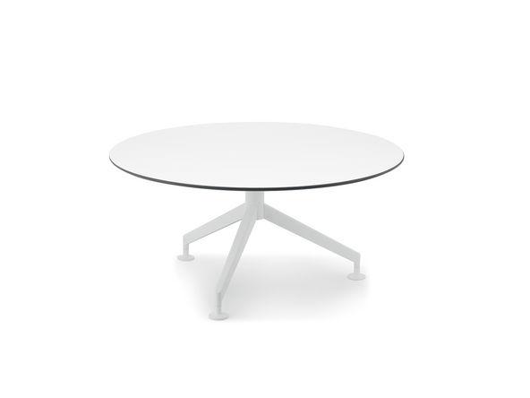Table basse polyvalente Let's Meet de Forma 5 plateau Kompress pied acier_0