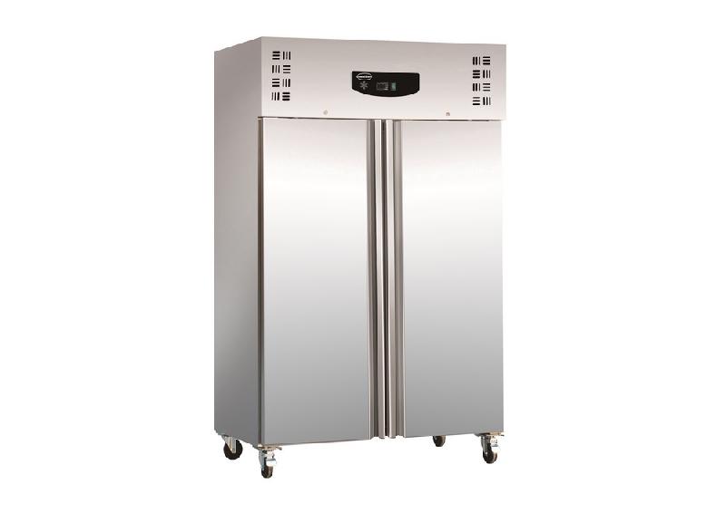 Réfrigérateur 2 portes professionnel en inox intérieur alu ventilé 1200 litres - 1345x815x2010 mm - 7450.0405_0