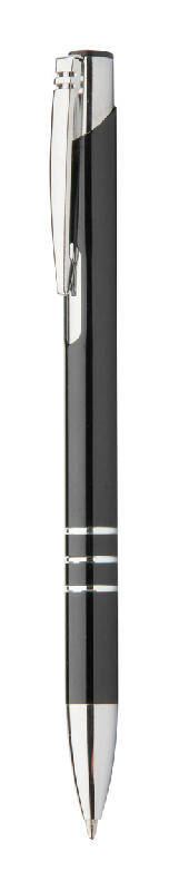 Stylo à bille en aluminium - Encre noire - Couleur noir - Poids 14g_0