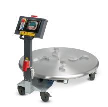 Table tournante pour tapis transporteur - BMSM en acier inox AISI 430 - pour boîtes, cartons ou sacs_0