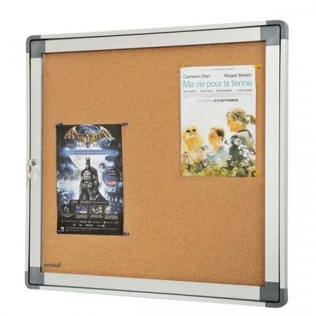 Vitrine d'intérieur économique - Simple battant - Épaisseur 27 mm - Capacité 1 à 6 feuilles A4_0