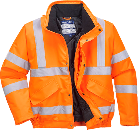 Blouson réfléchissant hi-vis orange RT32, 3XL - Certifié CE, bandes réfléchissantes, capuche amovible, imperméable_0
