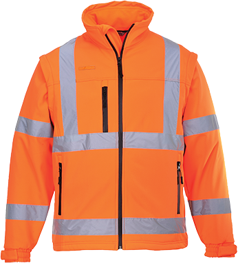 Blouson hivis softshell (3 couches) orange s428, l_0