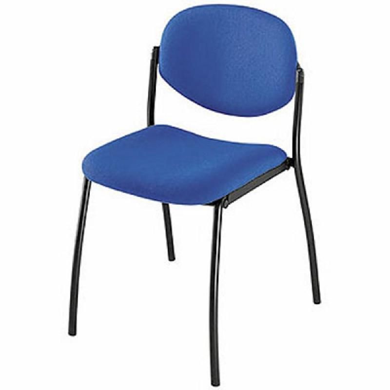 CHAISE VISITEUR EMPILABLE LEXIA - EN TISSU - HAUTEUR DOSSIER 32 CM - COULEUR BLEU (PRIX À L'UNITÉ)