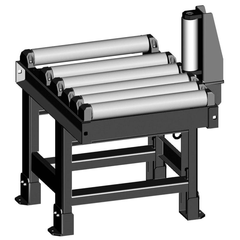 Convoyeur à rouleaux 1000 x 620 mm - avec rouleau de guidage latéral - Référence 3649065_0