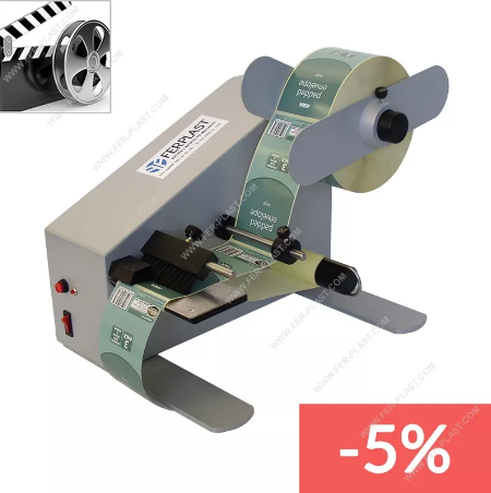 Distributeur semi-automatique d'étiquettes adhésives - modèle banc-dfp-wr-dfp-wr 100f - largeur max. 100 ou 200 mm_0